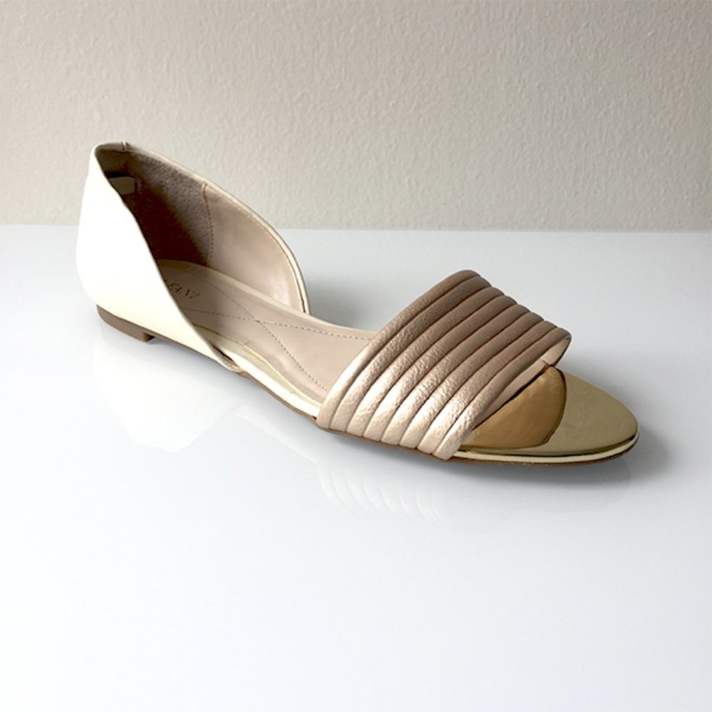 Alfani Womens Isszee Open Toe Slide Flats Size 8